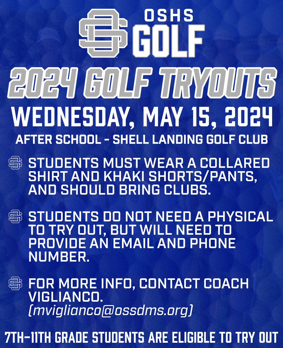 Do you have what it takes to join the Greyhound Golf Team? Tryouts are on May 15th! #TheGreyhoundWay
