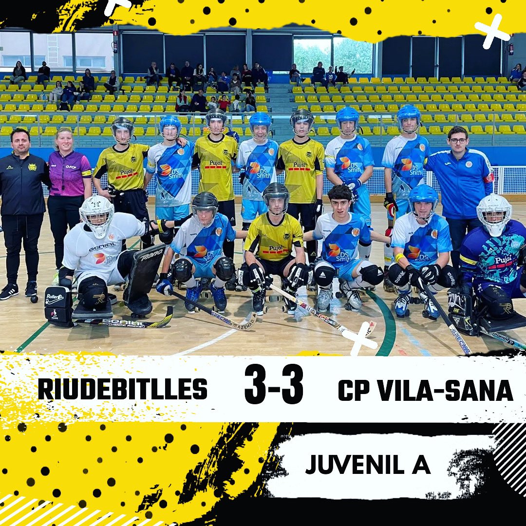 🟡Resultat del partit del JUVENIL A:

✅RIUDEBITLLES3️⃣-3️⃣CP VILA-SANA

🟡👏🏽👏🏽👏🏽

#clubpativilasana #hoqueivilasana #partits #esport #equip #unpoble #unaaficio #unafamilia #unsentiment #competicio #hoquei #seguim #ok #juvenila  #base