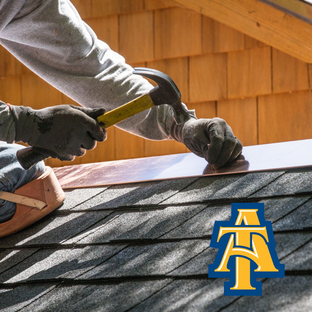 Great news! Roof repairs for Blair and McNeil Hall will be completed this month! Check back with us for more information on additional upcoming renovations. #NCAT #NCATRHA #RoofRepairs