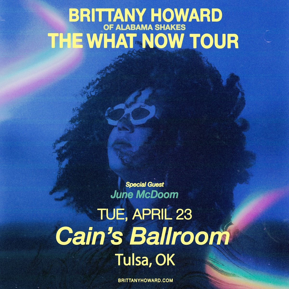 Catch Brittany Howard of Alabama Shakes on 'The What Now Tour' at @CainsBallroom on Tuesday, April 23rd! 🎶✨ Grab your tickets before they're gone! #BrittanyHoward #TheWhatNowTour #LiveMusic #CainsBallroom edgetulsa.com/concerts-and-e…