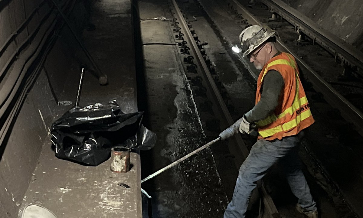 This weekend, #YourMetro team is on the Red Line tackling tunnel leaks to ensure a safer journey. 🚇

🔧 Sealing off water entry points
🛡️ Safeguarding tracks and electrical systems 
🚧 Strengthening tunnel integrity 

Thanks for your patience! #wmata