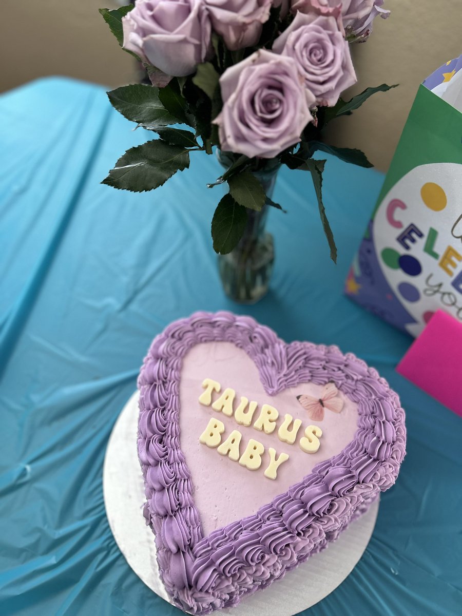 The most perfect Birthday cake I’ve ever had in my LIFE! 💜🥳🫶🏻🥰💕💟 #TaurusBaby