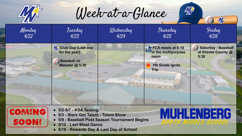 Week-at-a-glance for 4/22!!!