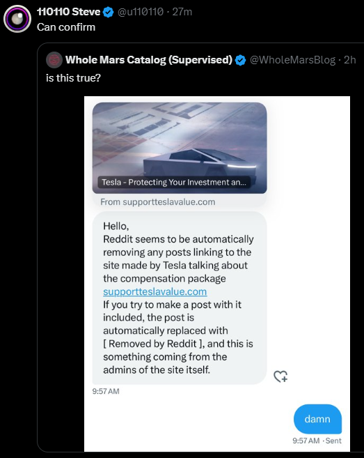 FutureAZA's tweet photo. Begun, the Social media wars have.

Reddit just went public and they're way down from the high (and even IPO) price.

Can't allow anything that helps the owner of X.

Reddit is an absolute mess. https://t.co/dIanZCAyWd
