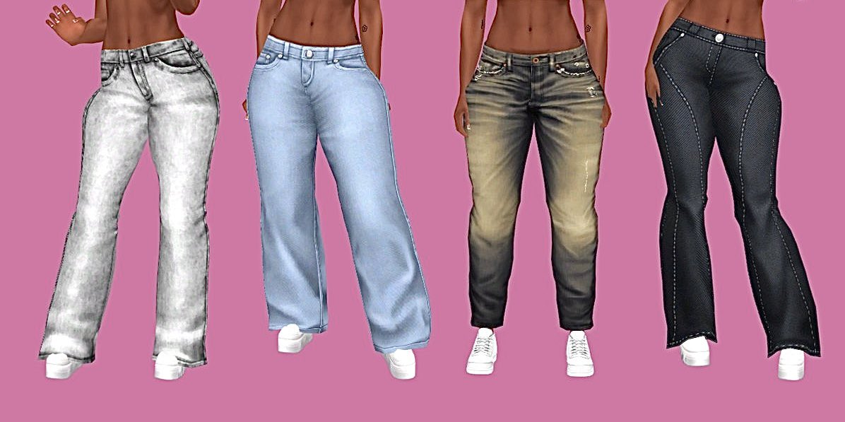 Low Rise Jeans are just Mikkys thing look at them all on her lower BODYY😍😍🔥 #ShowUsYourSims