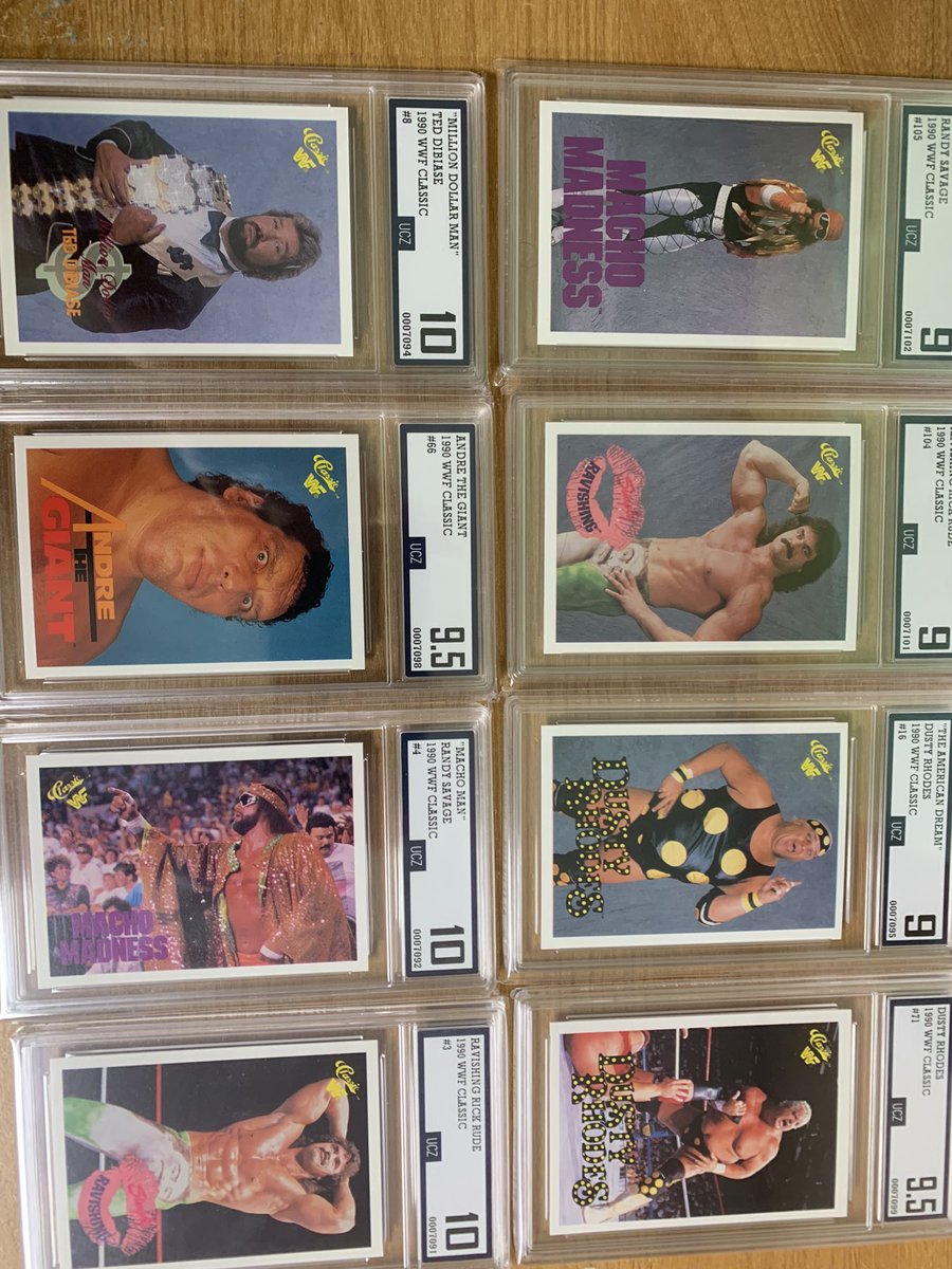 Here’s the return of my recent submission to UCZ! Some good ol wrestling cards! These will probably remain in my PC for awhile. some of my favorites to lace up a pair of boots! #wwfclassic #wwftcg #wrestling #andrethegiant #rickrude #randysavage #dustyrhodes @CodyRhodes