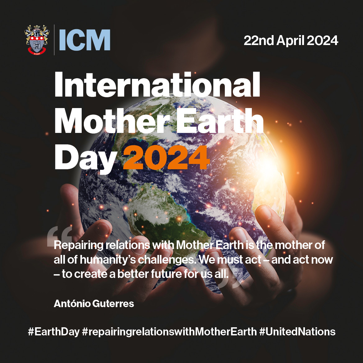 Today is International Mother Earth Day.
Nature is suffering and we need to act now to repair our damaged ecosystems, and create more sustainable economies to improve the health of our planet.
un.org/en/observances…

#EarthDay #MotherEarth #harmonywithnature #UnitedNations #ICM