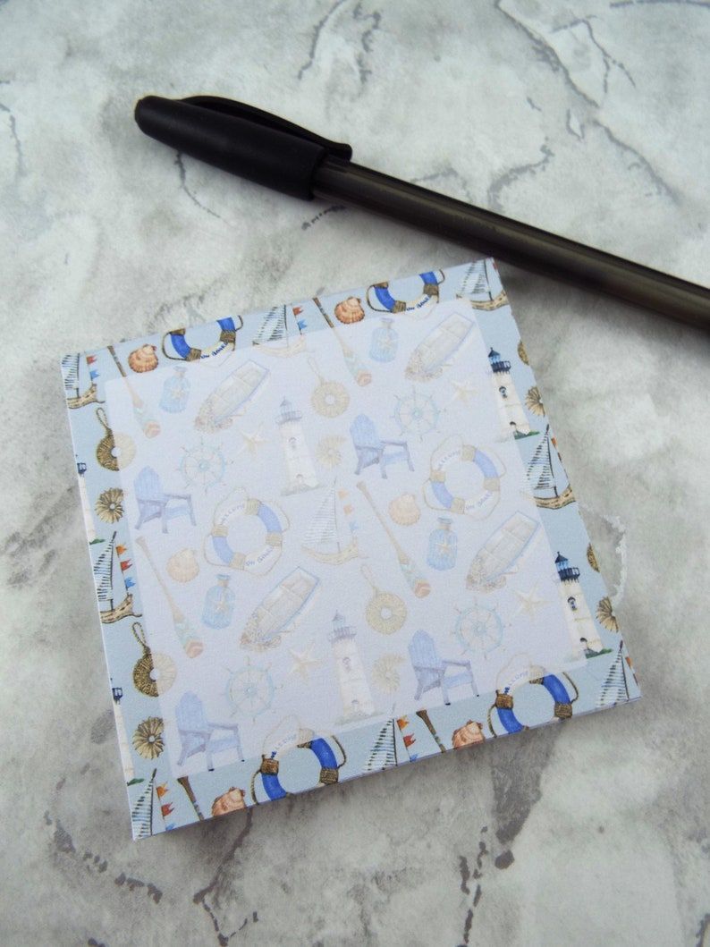 Coasting into your feed is this little coastal themed note pad. Perfect for all those little reminders. See it in the link below creatoriq.cc/3HMb5Av #Ad #Etsy #Stationery #NotePad #MemoPad #Coastal #ShopIndie #UKCraftersHour #HandmadeHour
