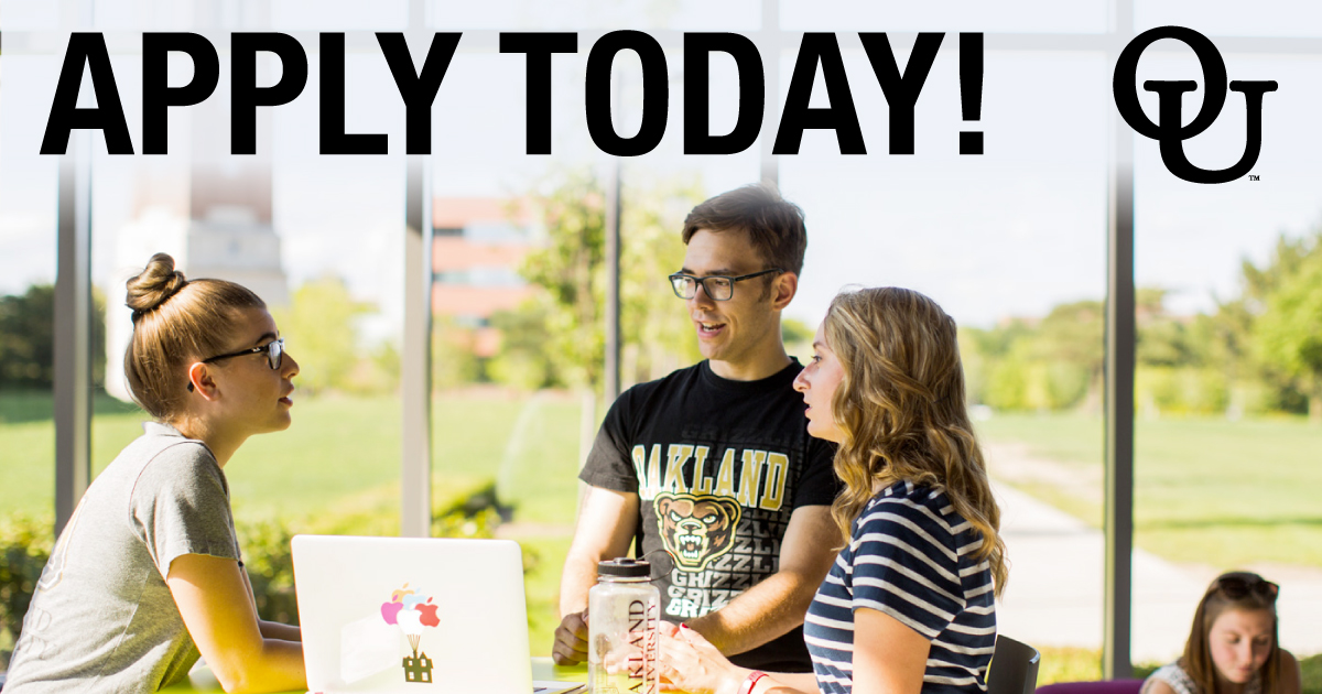 Oakland University prides itself on a small campus feel, a welcoming community and dedicated students. Are you ready to be a Golden Grizzly? Apply today at oakland.edu/futurestudents… #futuregrizzlies #ThisisOU