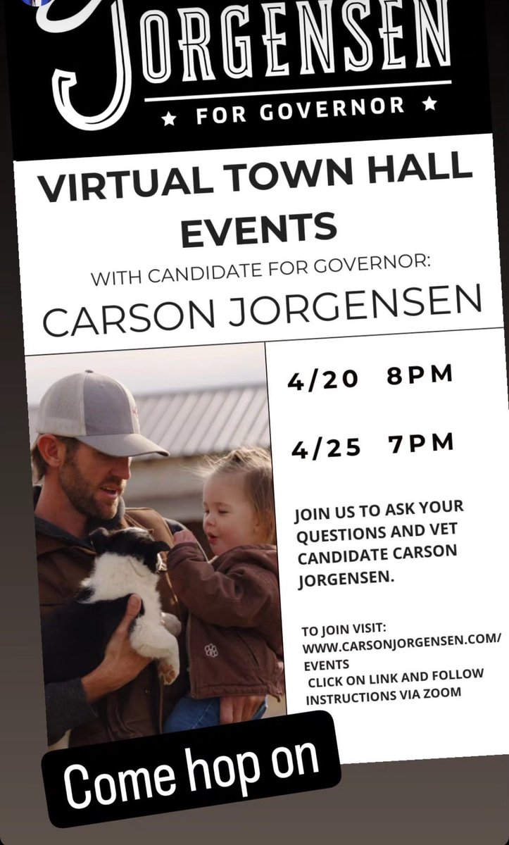 Carson Jorgensen for Governor! #utah