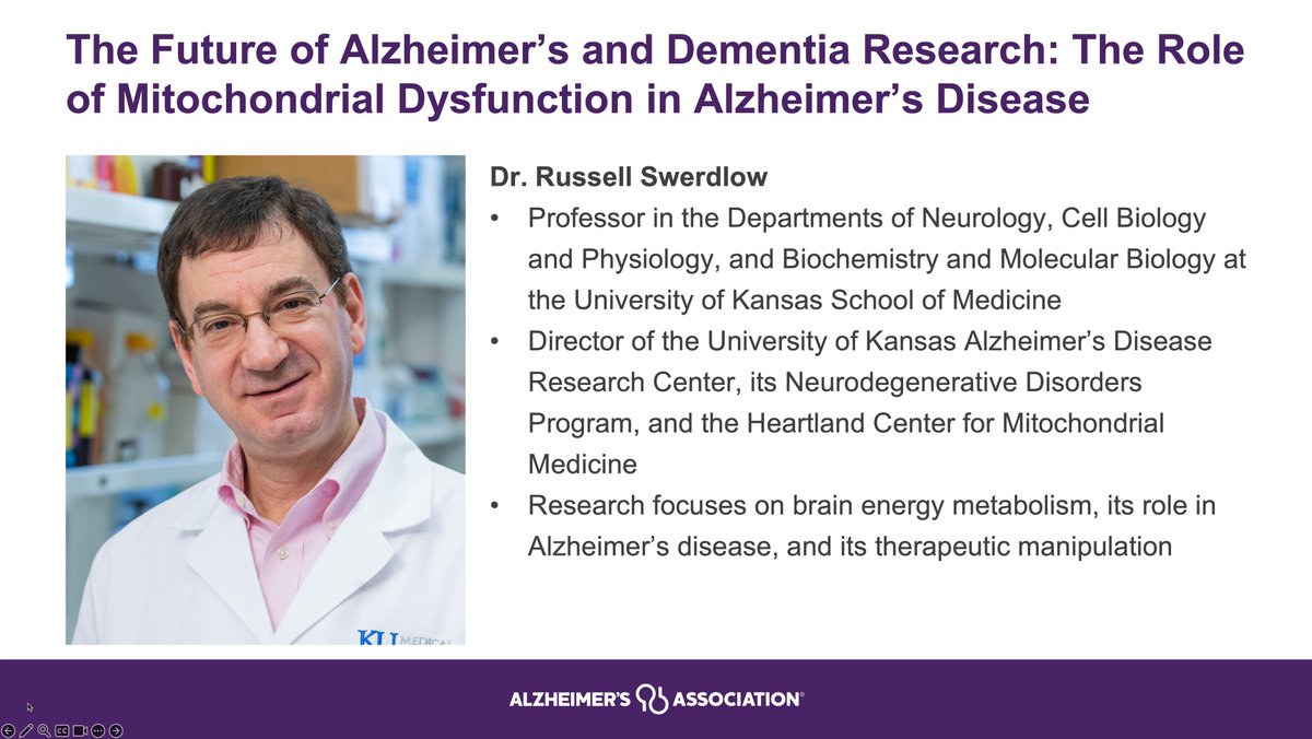 There is only one day until @alzassociation Neuroscience Next @UCSF! We have a fantastic lineup of speakers, and Dr. Swerdlow will highlight his research on brain energy metabolism, its role in Alzheimer’s disease, and its therapeutic manipulation!