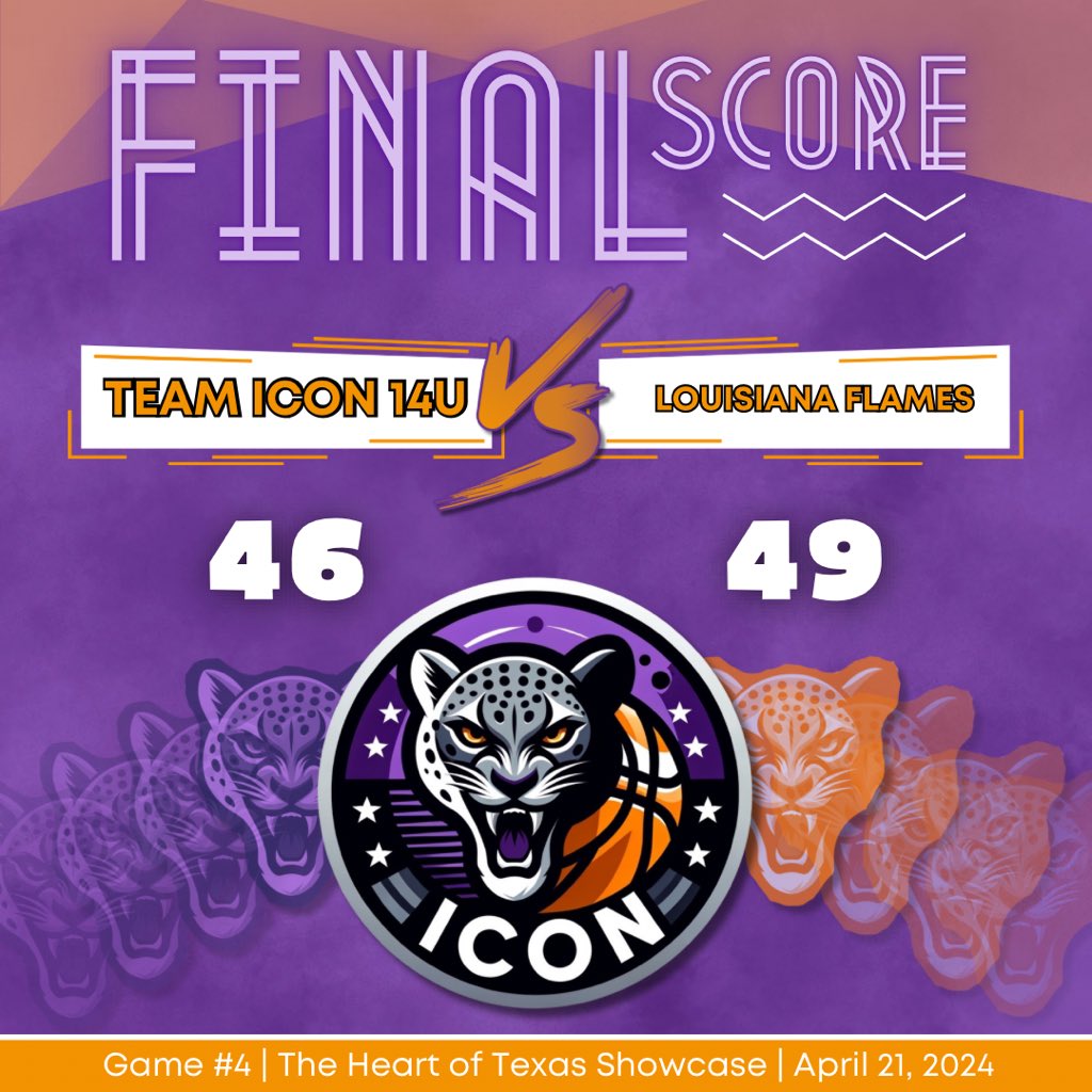 💔Heartbreak in OT, but Team Icon 14U (@TeamIconAR) shines in Texas! They fall 49-46 to the Louisiana Flames but finish an impressive 3-1 on the weekend (while also finishing 6-0 in last weekends NWA tournament). 2028 5’10 Wing Jana’e Johnson (@5starsnae) finished with 17 pts,