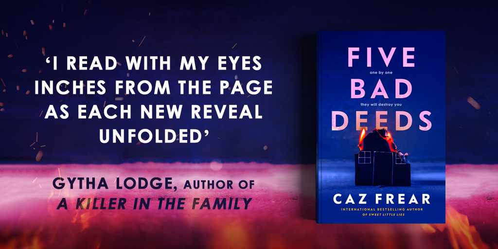 Ellen’s life has gone horribly wrong, with five bad deeds haunting her. But who knows her darkest secrets? And who wants to bring her whole life crashing down? Find out in #FiveBadDeeds by @CazziF. Out now in hardback: amzn.to/3vHLoy9