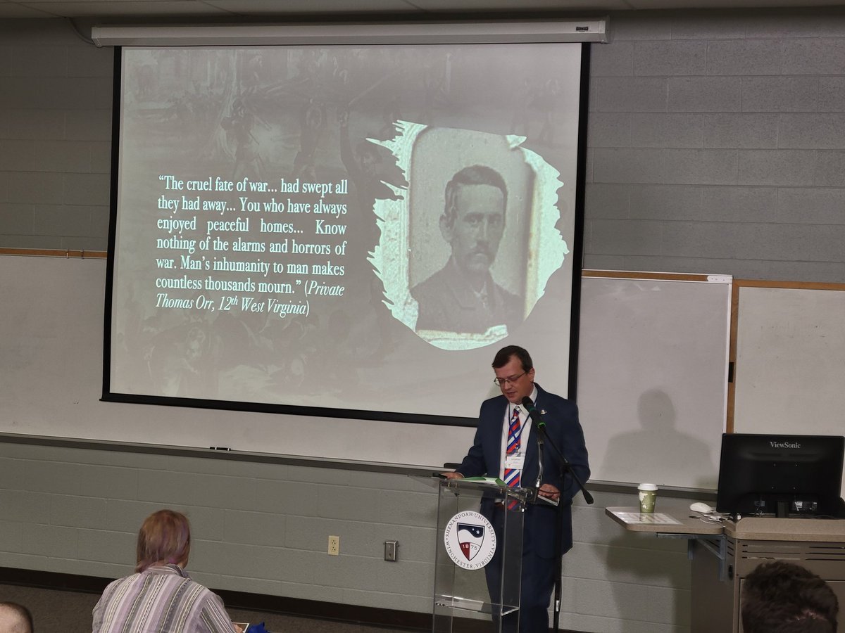 sarahkaybierle's tweet photo. Thanks for a thought-provoking conference, @McCormickCWI
Appreciated the history and ethics discussion about military and civilians, helping to show that history can lend perspective to modern conflicts and situations.
#shenandoahvalley #historyconference https://t.co/0XiPh70is2