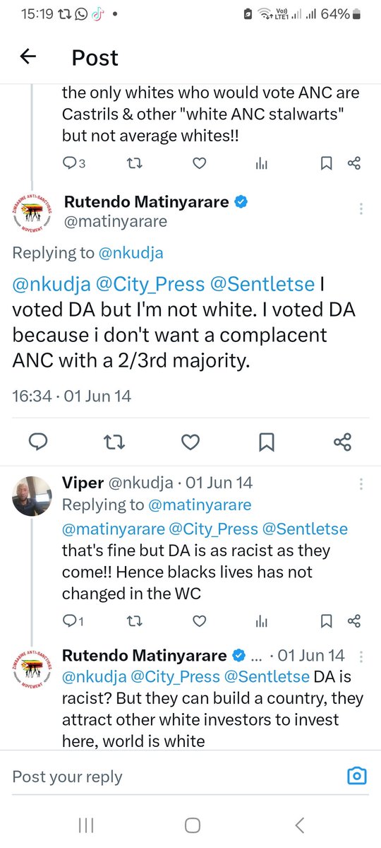 @matinyarare When you were still working for whites. You are not a principled person
