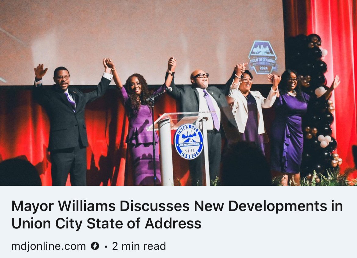 💫 Mayor Vince Williams Discusses New Developments in the @UnionCityGov  State of Address

🔗 mdjonline.com/neighbor_newsp… #UnionCity #FultonCounty #SelectFulton #RP