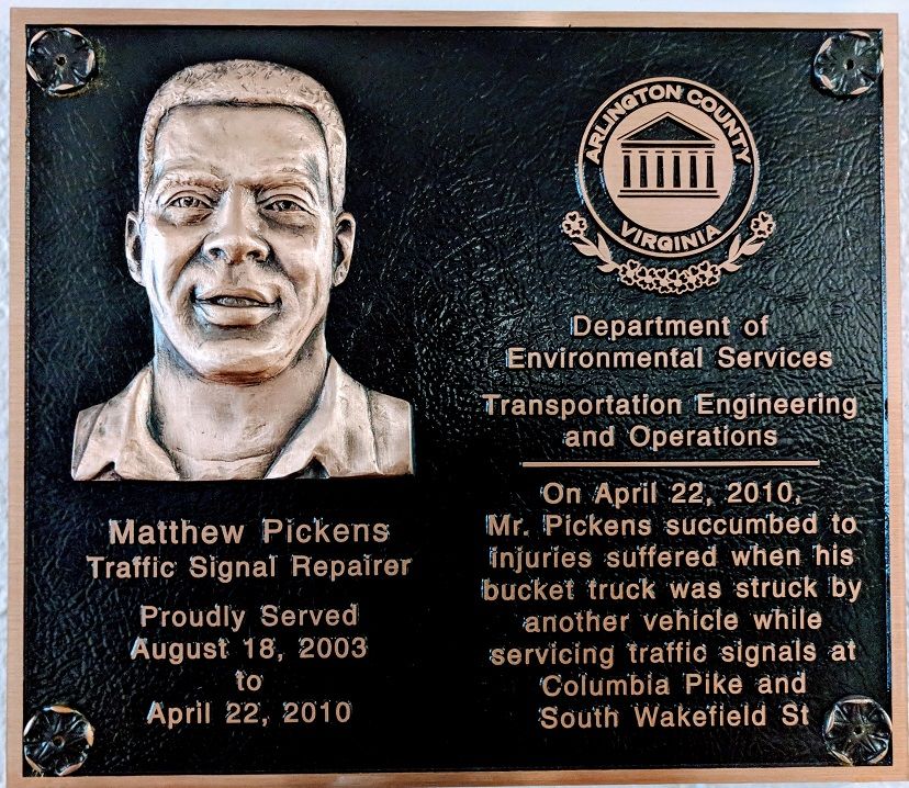 Remembering the Transportation Engineering & Operations Bureau's Matt Pickens, who died 14 years ago while working for the safety of Arlington. Matt also served 15 years in the United States Army.