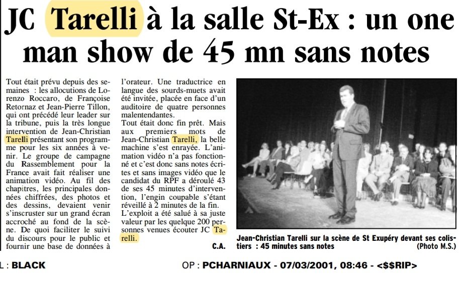 Un article de @laprovence (07/03/2001). Une archive des Municipales de 2001. Tempi fà. 👔🖊📄