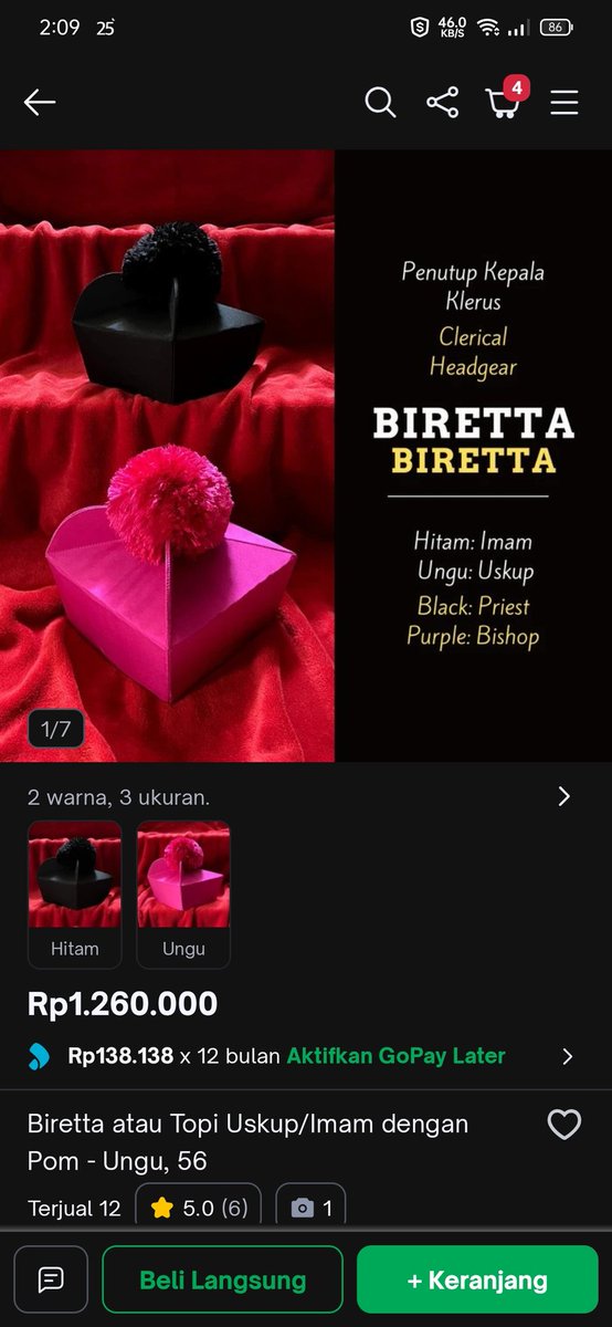 Jenuh belajar, jdi iseng-iseng nyari kasula dan berlanjut ke atribut" lainya untuk klerus di tokped

Pas tau harganya, buset mahal juga ternyata