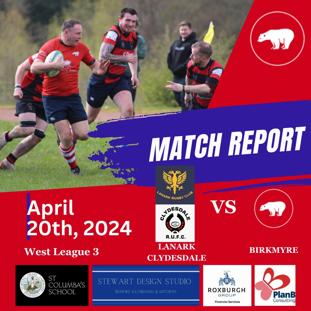 Read the match report from our victory against Lanark Clydesdale at the weekend by following this link to the club website

pitchero.com/clubs/birkmyre…

#rugbyunion #rugbylife #scottishrugby #birkmyrerfc #birkmyrerugby #birkmyrerugbyclub #birkmyrebears #matchreport