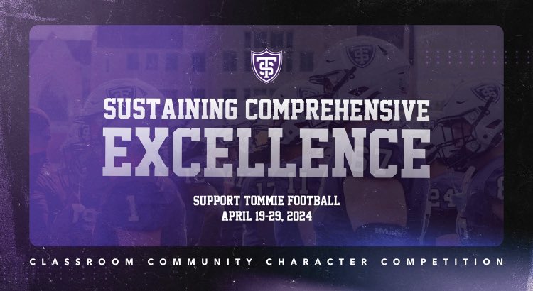 Sustaining Comprehensive Excellence. Support 🏈: 👉 tommiesports.com/feature/sustai…