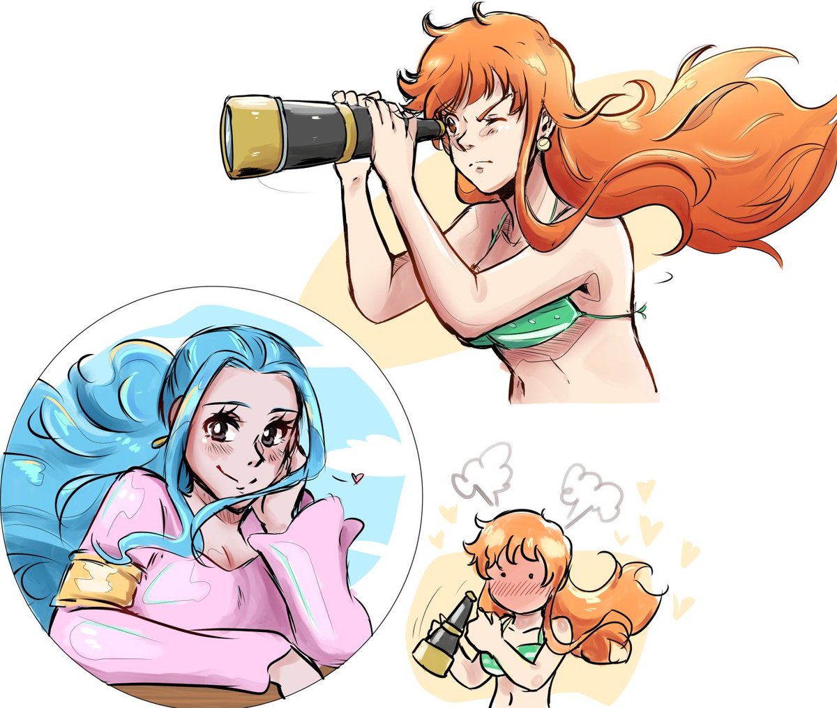 It was supposed to be a doodle and I kind of finished it

#opship #opfanart #namivivi #nami #vivi