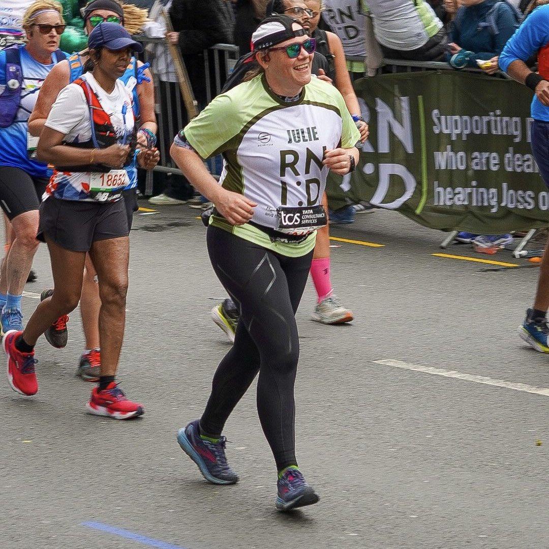 What a fantastic day! We’re so proud of our #TeamRNID runners for their incredible achievements today at the #LondonMarathon. Thank you so much to everyone who ran for RNID, helping to support people who are deaf, have hearing loss or tinnitus – now go put your feet up! 💚