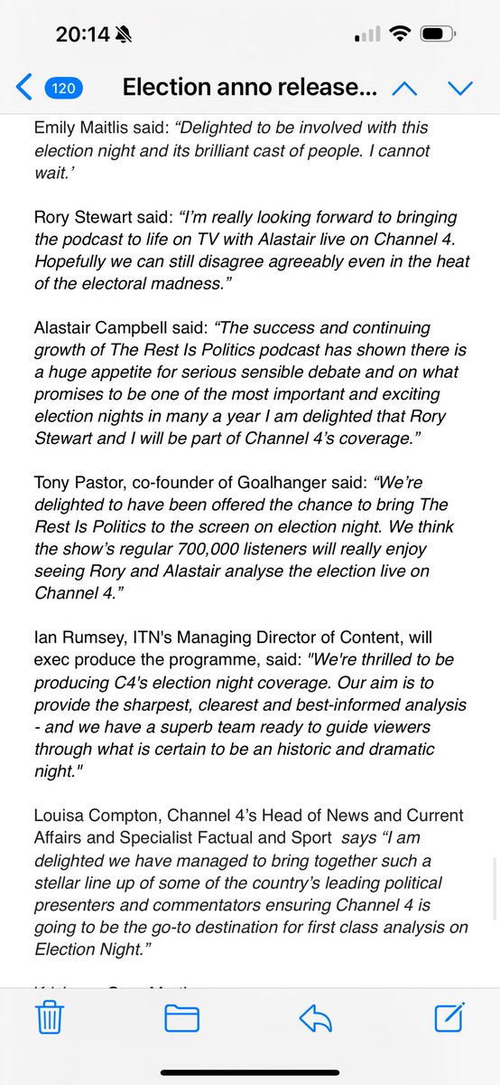 BREAKING: Channel 4 becomes the first broadcaster to announce its plans for coverage of the General Election night with @krishgm @maitlis @campbellclaret @RoryStewartUK @RestIsPolitics @cathynewman @clarebalding ensuring C4 will be the home of the best analysis and coverage