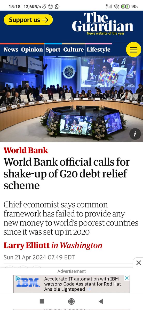 ifresnillo's tweet image. 4/ @IMFNews &amp;amp; #ParisClub or even @g20org are still relying on the failed #CommonFramework ... Even the @WorldBank chief economist @IndermitGill acknowledges that #ItAintWorking! 
theguardian.com/business/2024/…