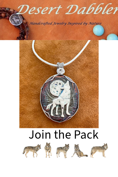 DesertDabbler's tweet photo. Love wolves? A howling white wolf pendant in silver or copper wire wrap is available now. See the silver one here:  
https://t.co/R3JQllj1iE https://t.co/dmIHSA2KbZ