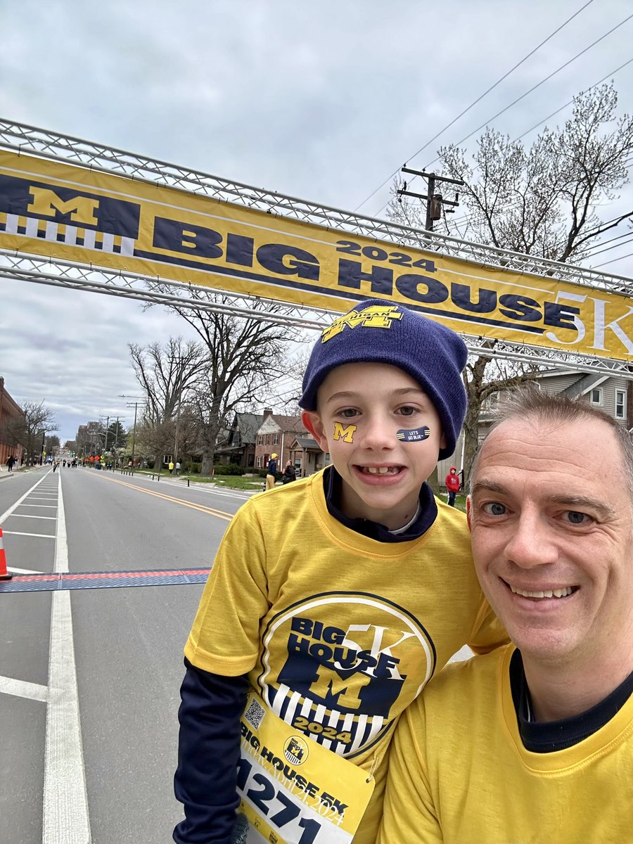#BigHouse5K

He did great for his first race!