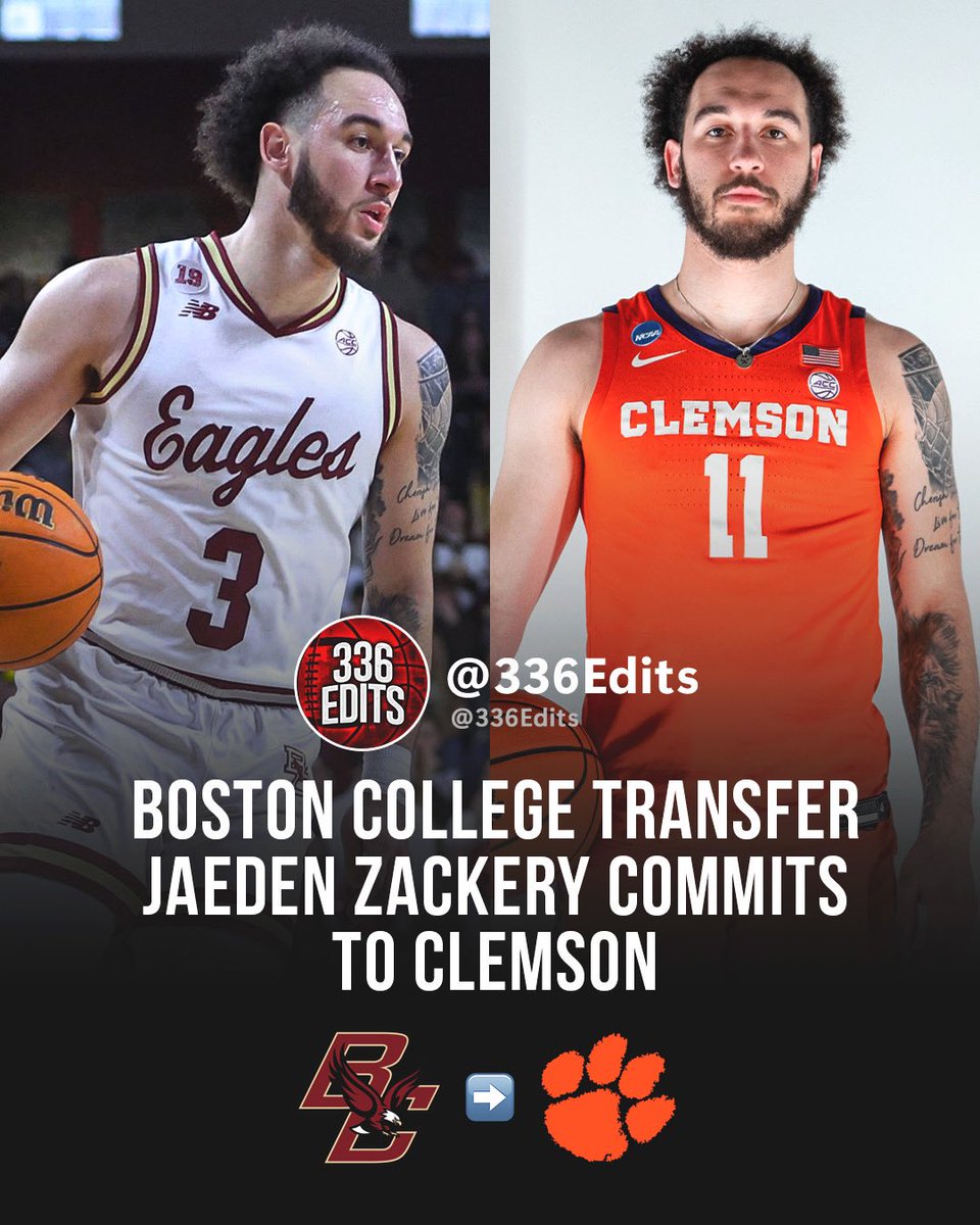 NEWS: Boston College transfer Jaeden Zachary has committed to Clemson, he tells 336Edits.

The 6-2 guard averaged 11.3 points and 4.2 assists this season.