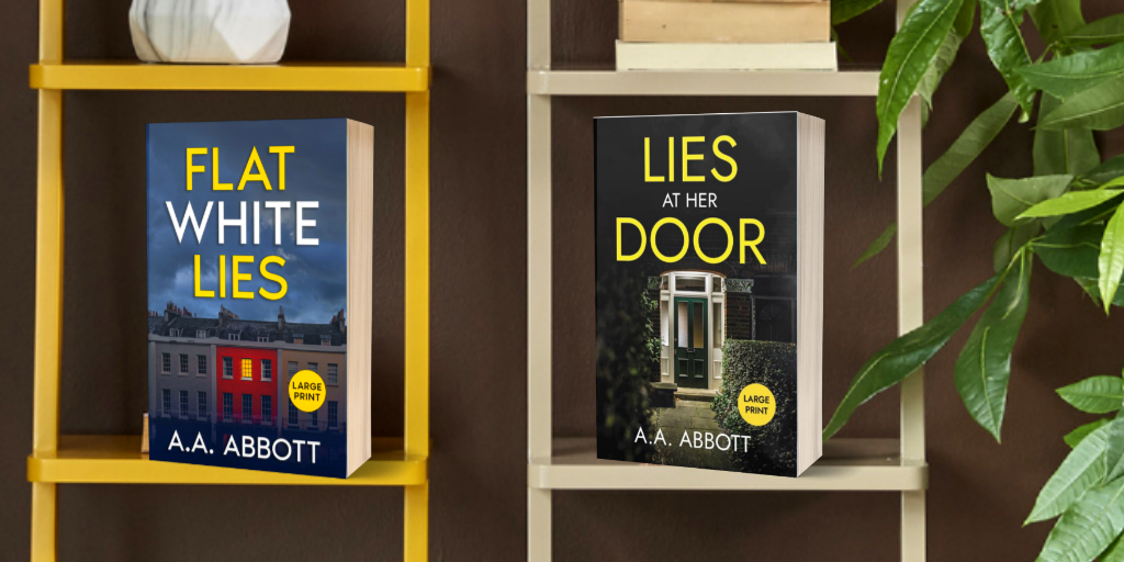 Do you squint at small print?👁️ Try my #suspense #thrillers in #LargePrint! Look inside on #Amazon - just click 'Read Sample'.📖 FLAT WHITE LIES. mybook.to/FlatWhiteLiesL… ⭐️⭐️⭐️⭐️⭐️'Twisty' LIES AT HER DOOR. mybook.to/LiesatHerDoorL… ⭐️⭐️⭐️⭐️⭐️'Kept me guessing' #brumhour