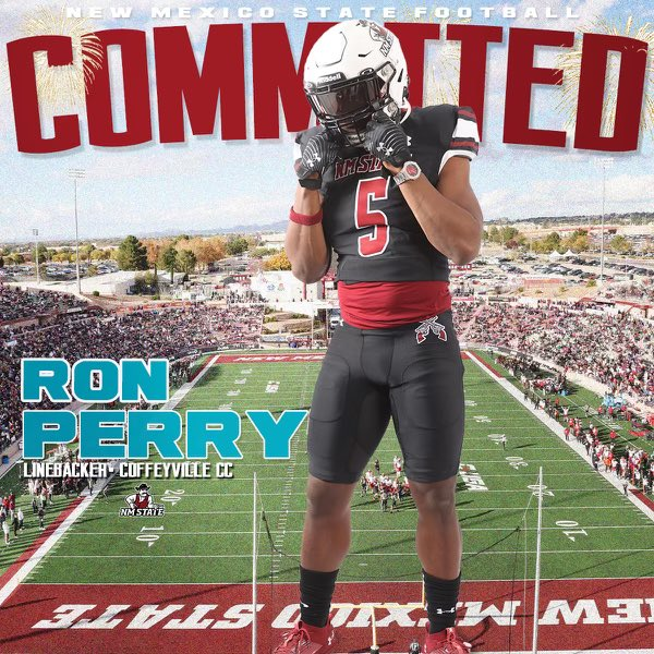 JUCOFFrenzy's tweet photo. 2024 (@Red_Raven_FB) JUCO Hybrid @Rontraviousper commits to New Mexico State @NMStateFootball https://t.co/QyCZfp6lWW