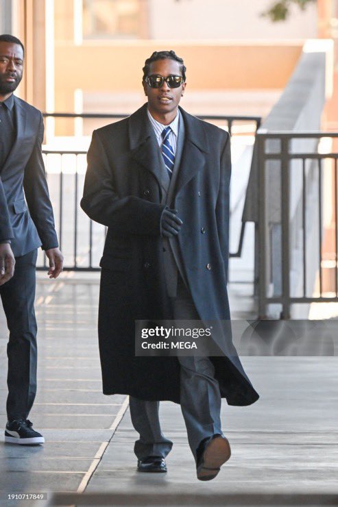 A$AP Rocky leaving the courtroom, 2024