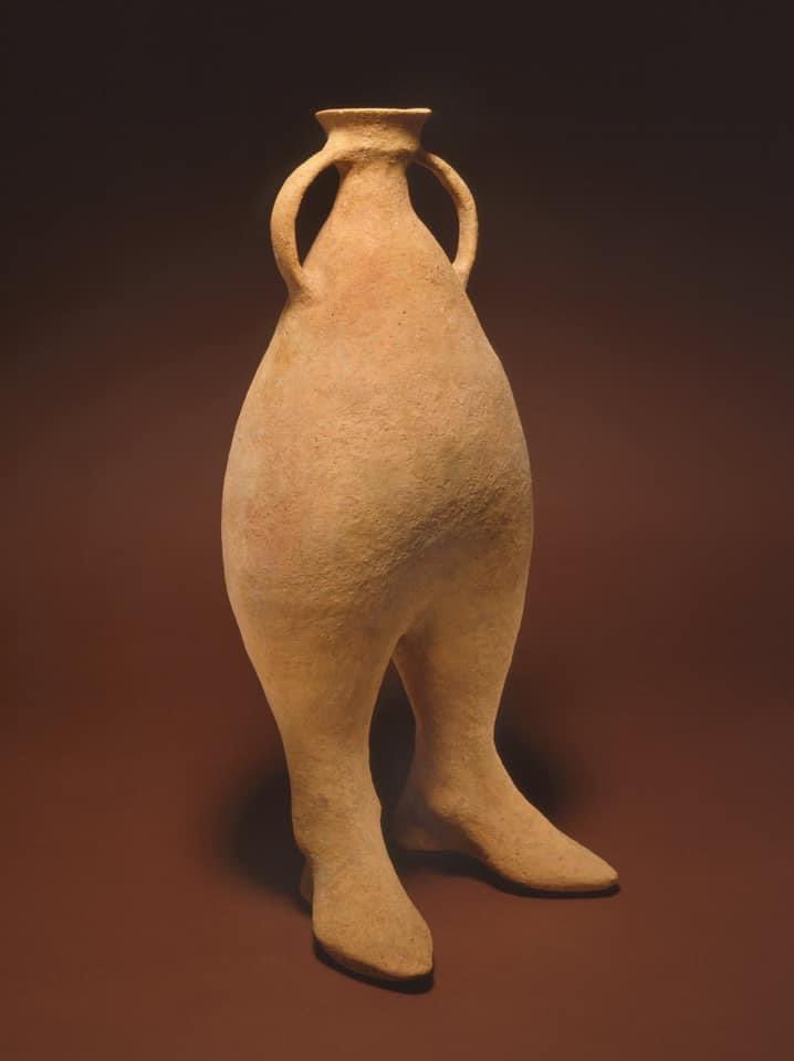 ITS GOT FEETS. Vessel - earthenware - 18⅞'x 7¾' - Northern Iranian - 1000-800 BC. Source: Brooklyn Museum.