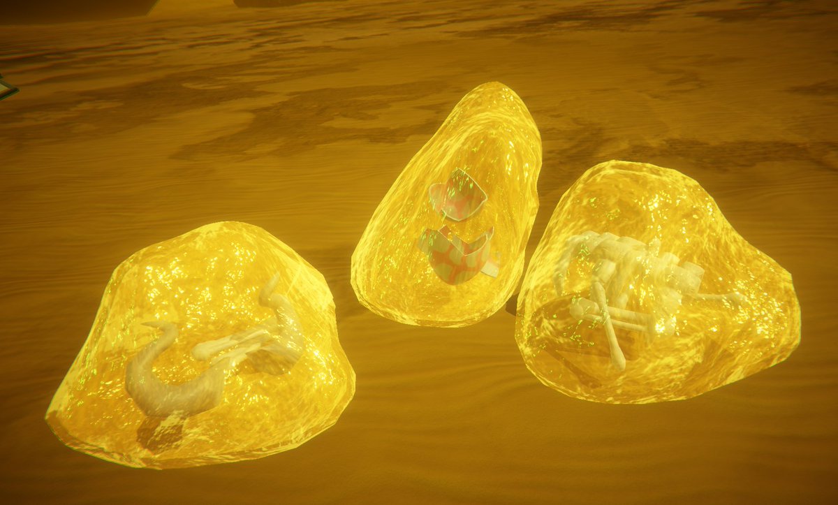 Amber Nodes can be found on Venus! Use the DNA Extractor to discover DNA fragment's for animals that players can craft using the DNA Sequencer machine! Habitats will need be crafted as homes for animals to live!