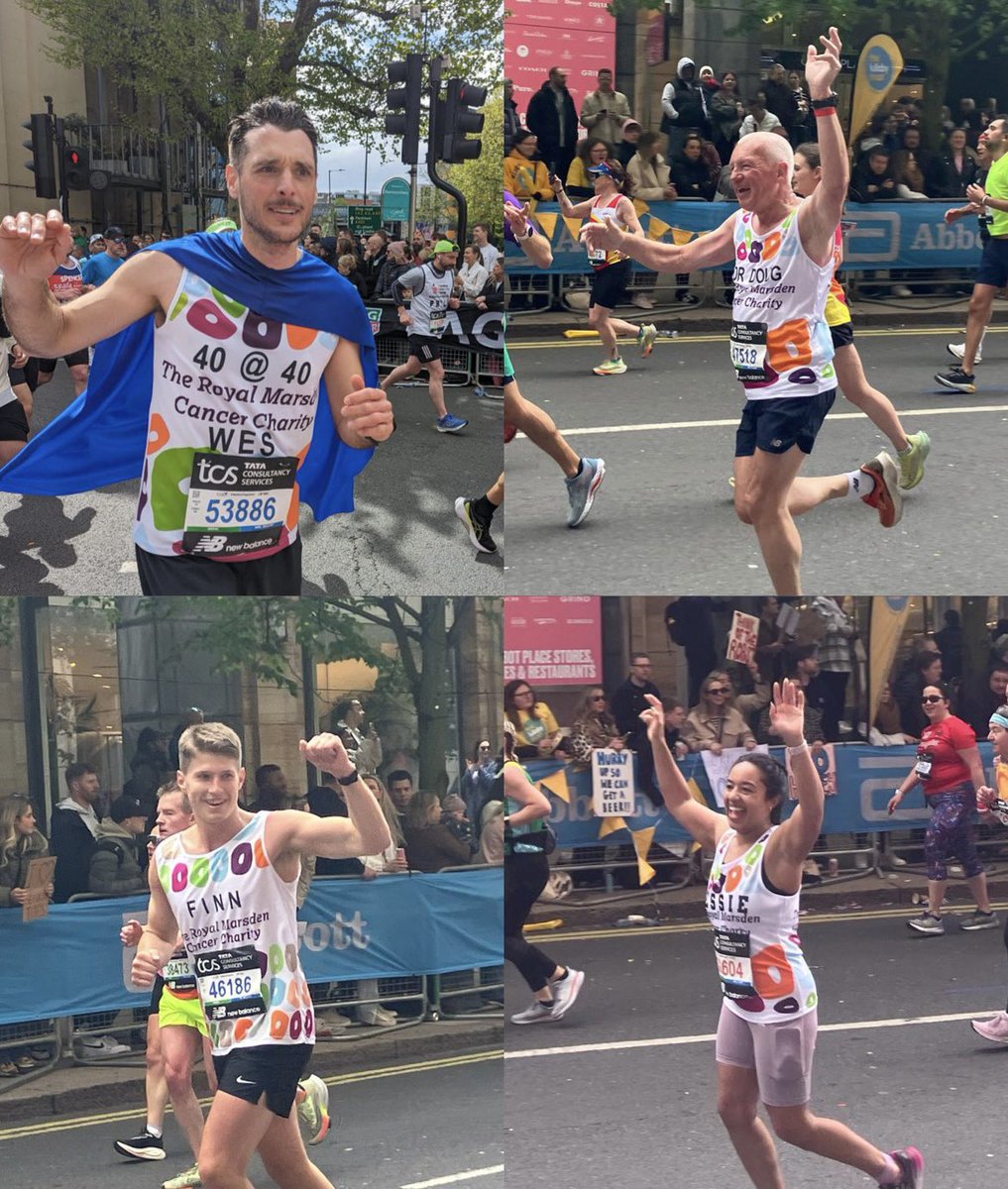 royalmarsden's tweet photo. What a brilliant turn out at the London Marathon today! Thank you to everyone who made it a remarkable day.

We can now announce that the fundraising total stands at an amazing £252,478.09!

We couldn’t have done it without you. ❤️💙💜💛💚

#LondonMarathon #TeamMarsden https://t.co/Roab76Kc3N