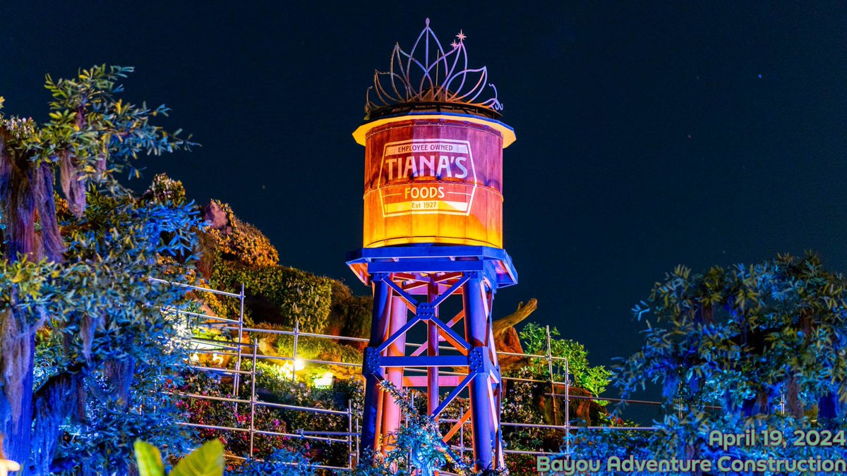 WDWDreamfinder's tweet image. Bayou Adventure construction (Apr. 19 2024) - Photo credit: BlogMickey. Test &amp;amp; Adjust of the nighttime lighting package continues.