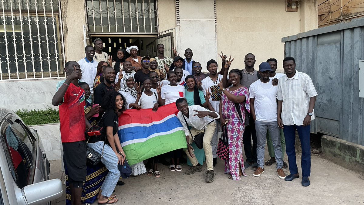𝗦𝗔𝗠🃏 (@sammy_skillz) on Twitter photo They’ve just been released but charges haven’t been dropped yet.
Still cannot wrap my head around the fact that there’s no media here to report what’s going on. 
#FreeGambia They’ve just been released but charges haven’t been dropped yet.
Still cannot wrap my head around the fact that there’s no media here to report what’s going on. 
#FreeGambia