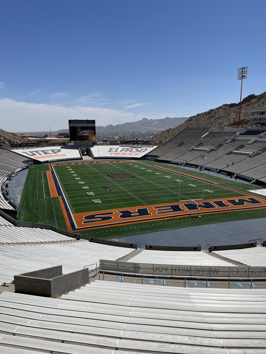 Thanks @CoachSWUTEP and the rest of @UTEPFB for having me at UTEP today, had an amazing time and can’t wait to visit again! #WinTheWest