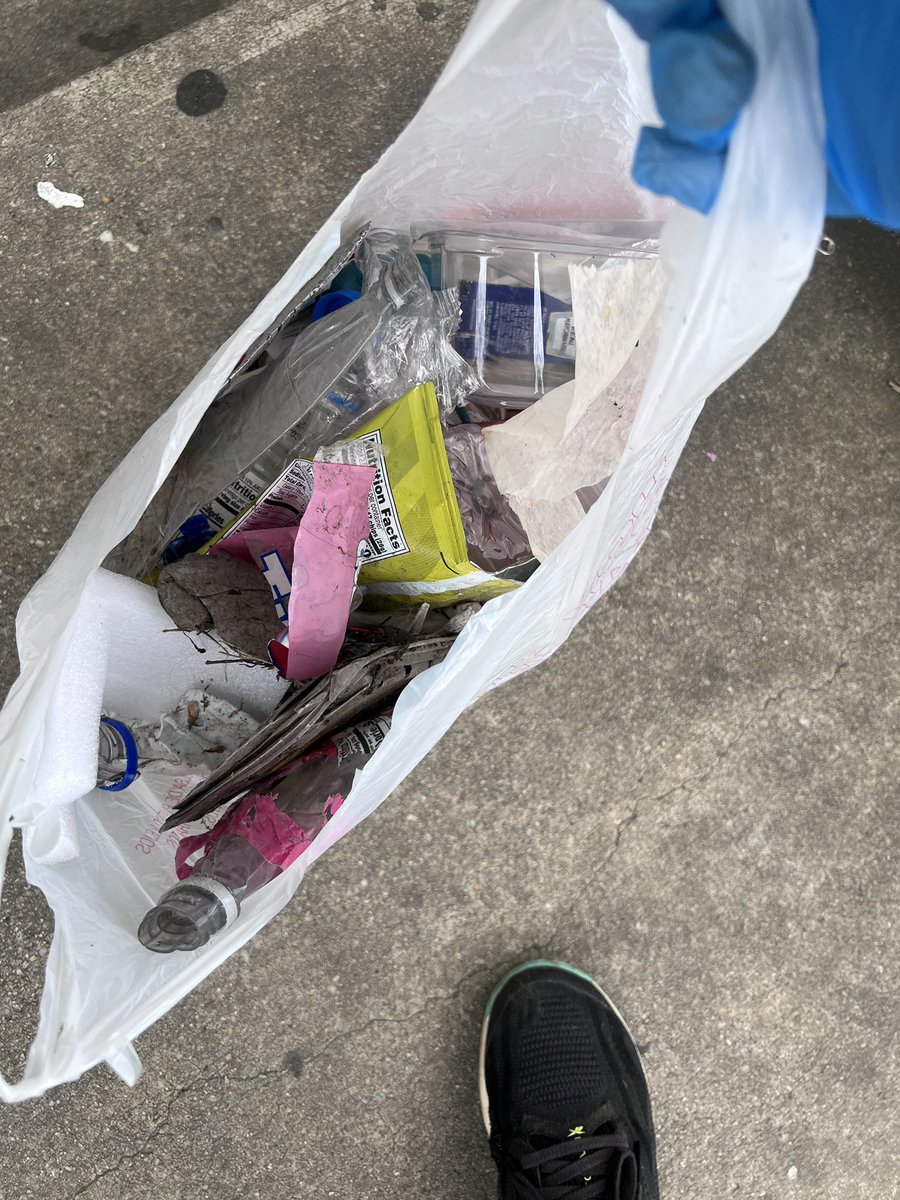 Had some time to burn near Tenleytown Whole Foods and got a few bags of trash.

The median strip of land between a HS and Wawa/Whole Foods/fast casual w/ lots of car parking is practically designed to attract litter. 

High return on investment for litter pick up!