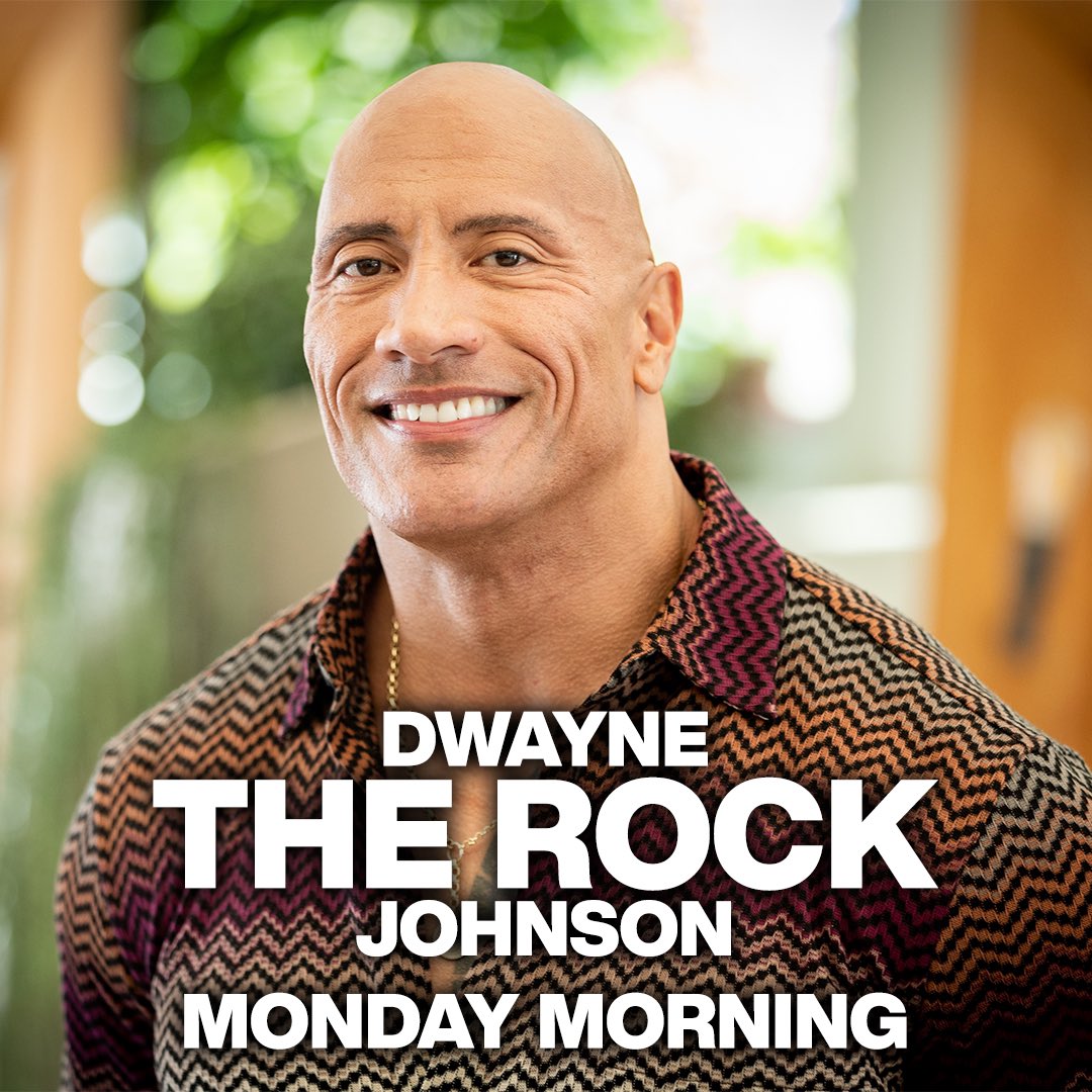 We put out the call and @TheRock answered! Dwayne Johnson is hanging out tomorrow morning on @SiriusXMHits1 🎧 sxm.app.link/Hits1LIB