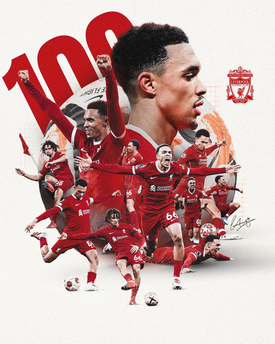 💯 goal involvements for the club 👏 Incredible, Trent 🤯