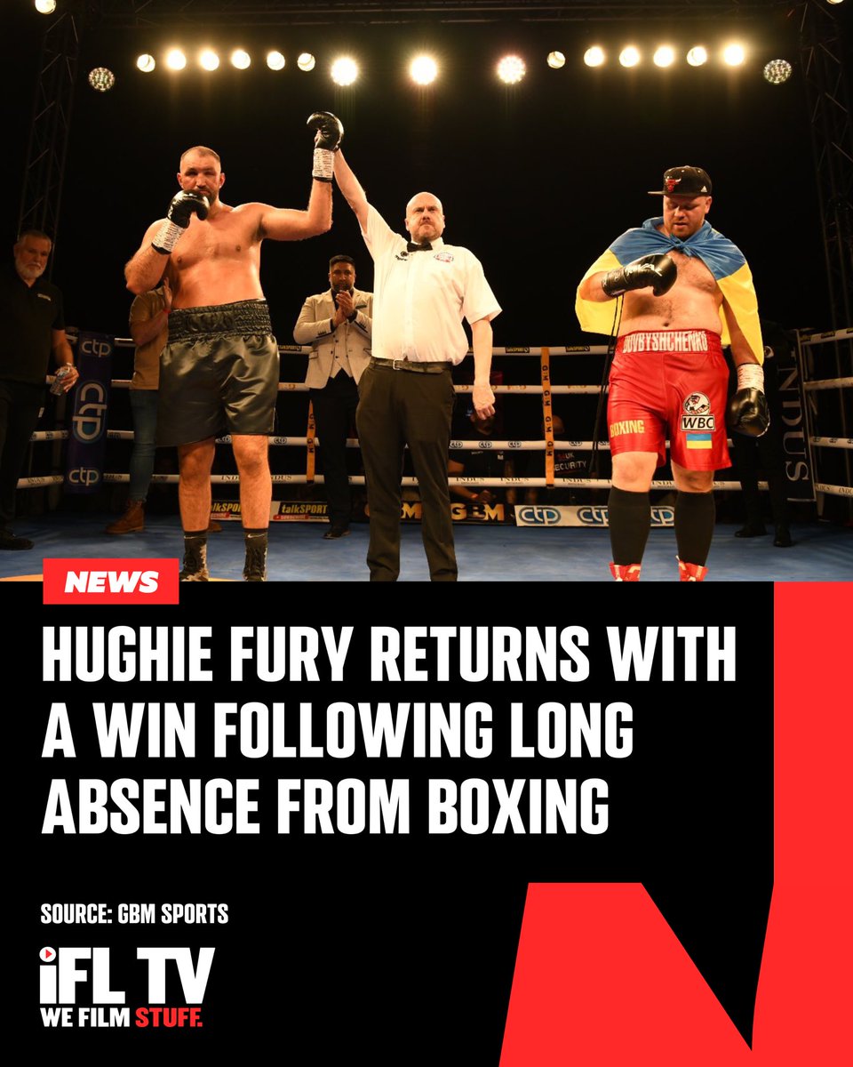 FURY RETURNS WITH A WIN 🥊 @HughieFury returned to boxing after a two-and-a-half-year absence last night with a comfortable win over Kostiantyn Dovbyshchenko last night. Who would you like to see Hughie face in 2024? 👀 #HughieFury | #BoxingNews | #FightUpdates