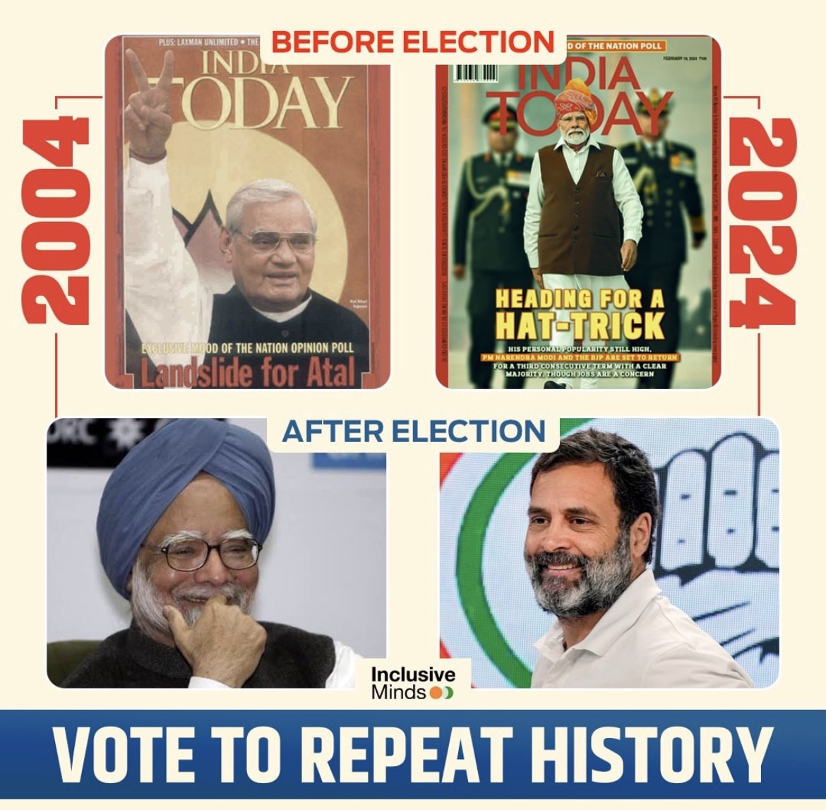 azherhusain's tweet photo. Remember the 2004 BJ party 
“India Shining Campaign” 😂

The same will happen in 2024 to 
“Modi’s Guarantee ” 💩 https://t.co/iTuHeTX61r