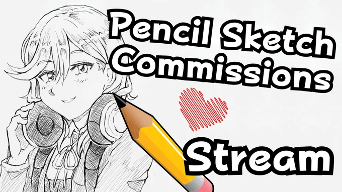 I'M ALIVE AGAIN AFTER PLANNING A WEDDING!! Come watch my first stream back, I'm finishing up my last pencil sketch c0mm I currently have ☺️ Links in reply! 