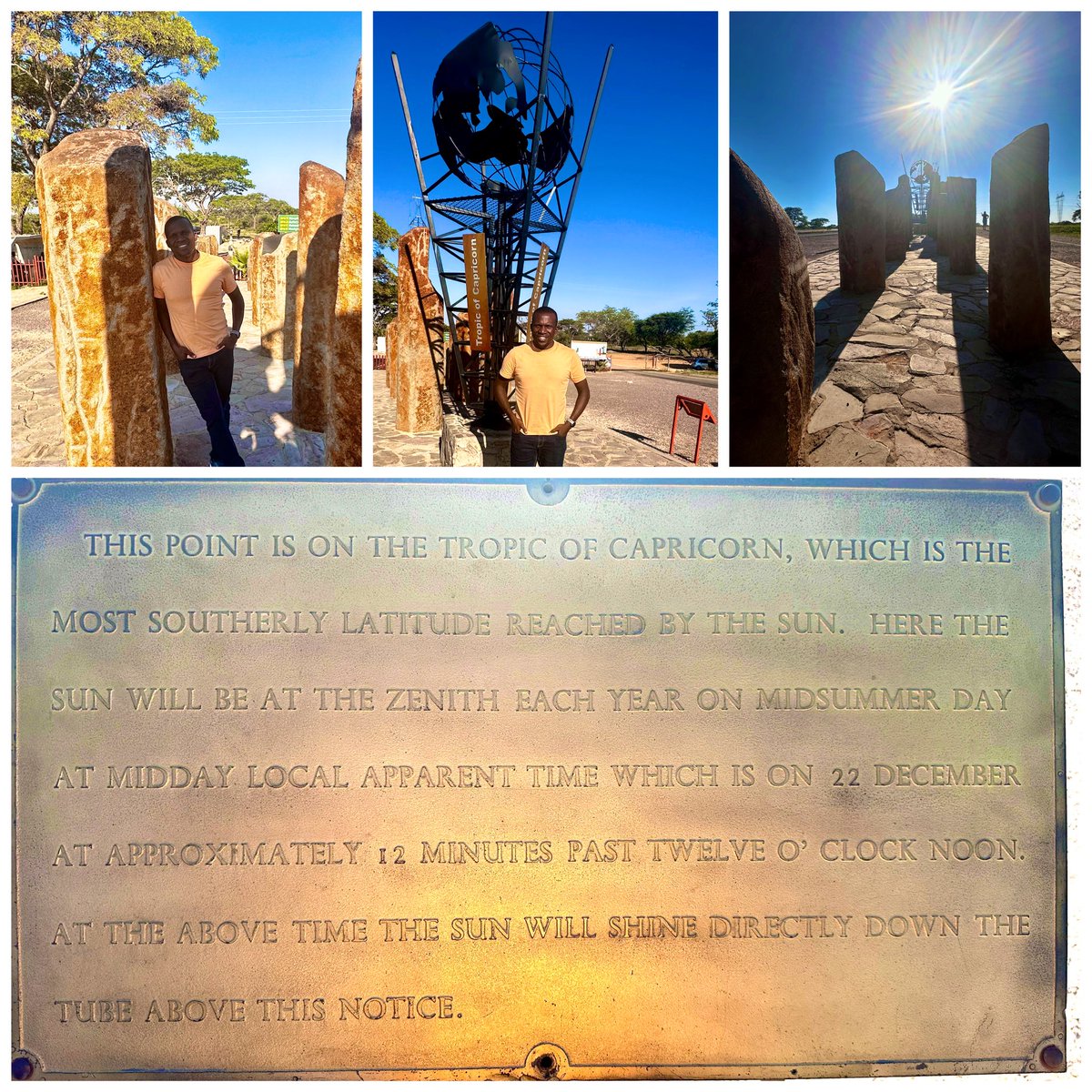 On my way from Francistown this afternoon, I made a stop over at Tropic of Capricorn. 

Do you remember this in geography?