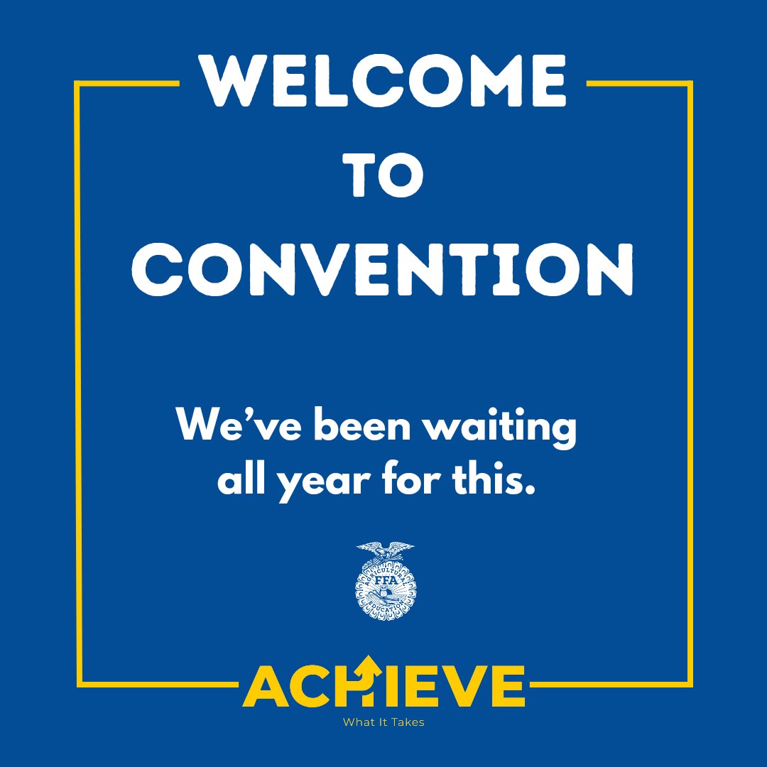 Today, the 95th Minnesota FFA Convention begins! Be sure to follow our social media for convention updates, live stream links, and announcements. #achieveffa #whatittakes24