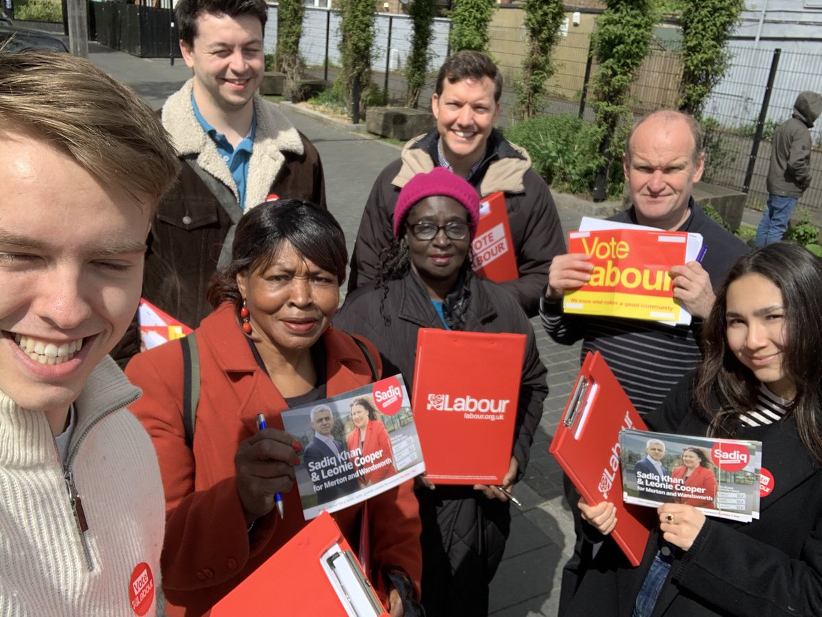 Great morning out with the superb @MMLabour team in Colliers Wood with our MP @Siobhain_Mc and @MertonLabour leader @RossGarrod along with our assembly member @LeonieC Great to meet many voters who are using their three votes to re-elect @SadiqKhan , Leonie & @LondonLabour